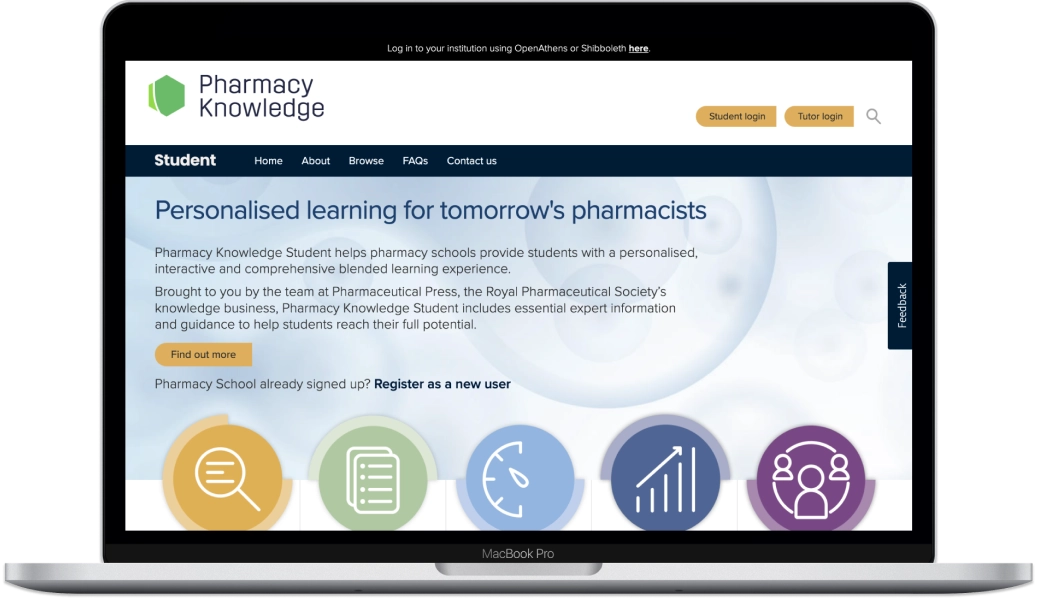 Pharmacy Knowledge case study desktop view